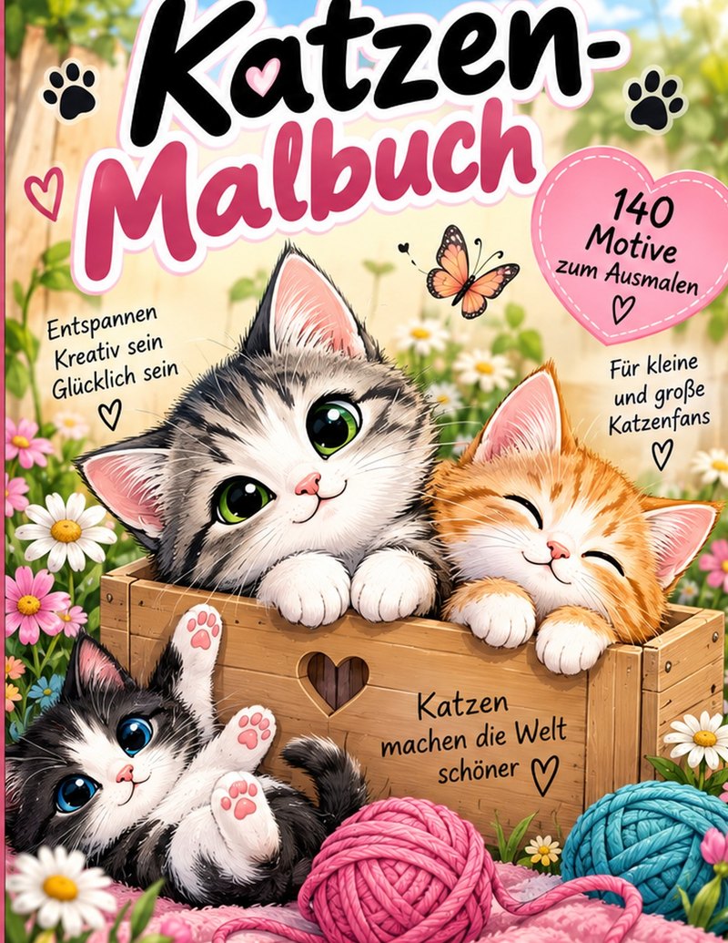 Cover des Katzen-Malbuchs