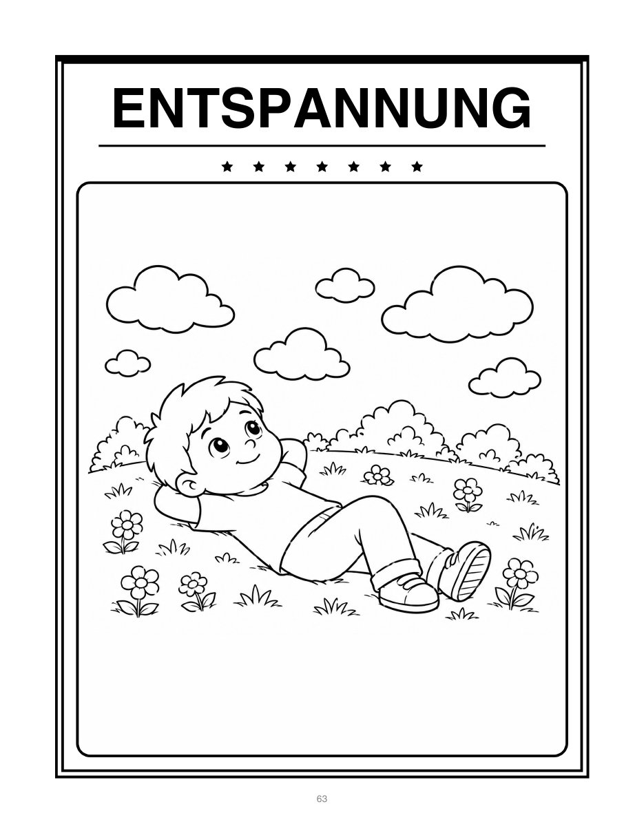 Ausmalbild Entspannung