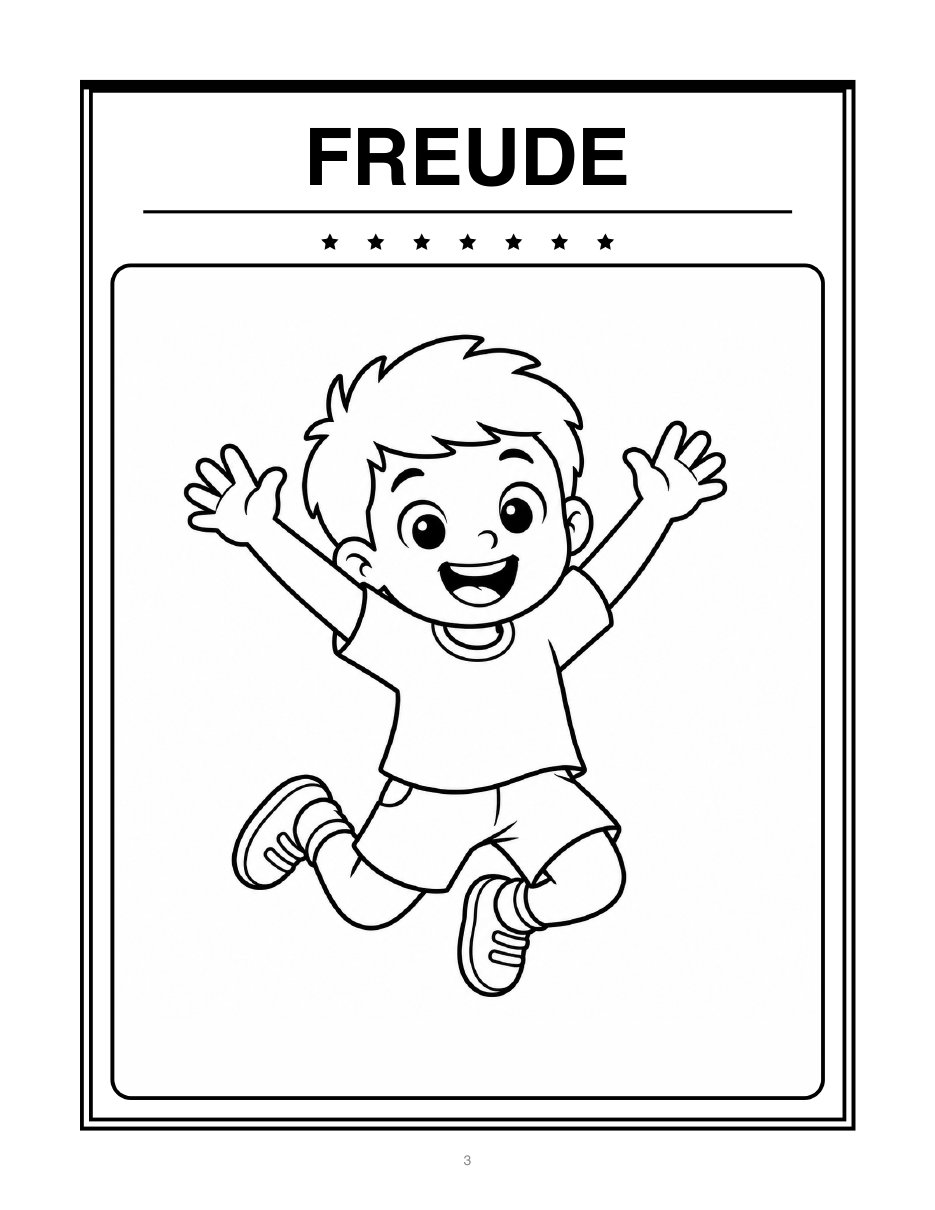 Ausmalbild Freude