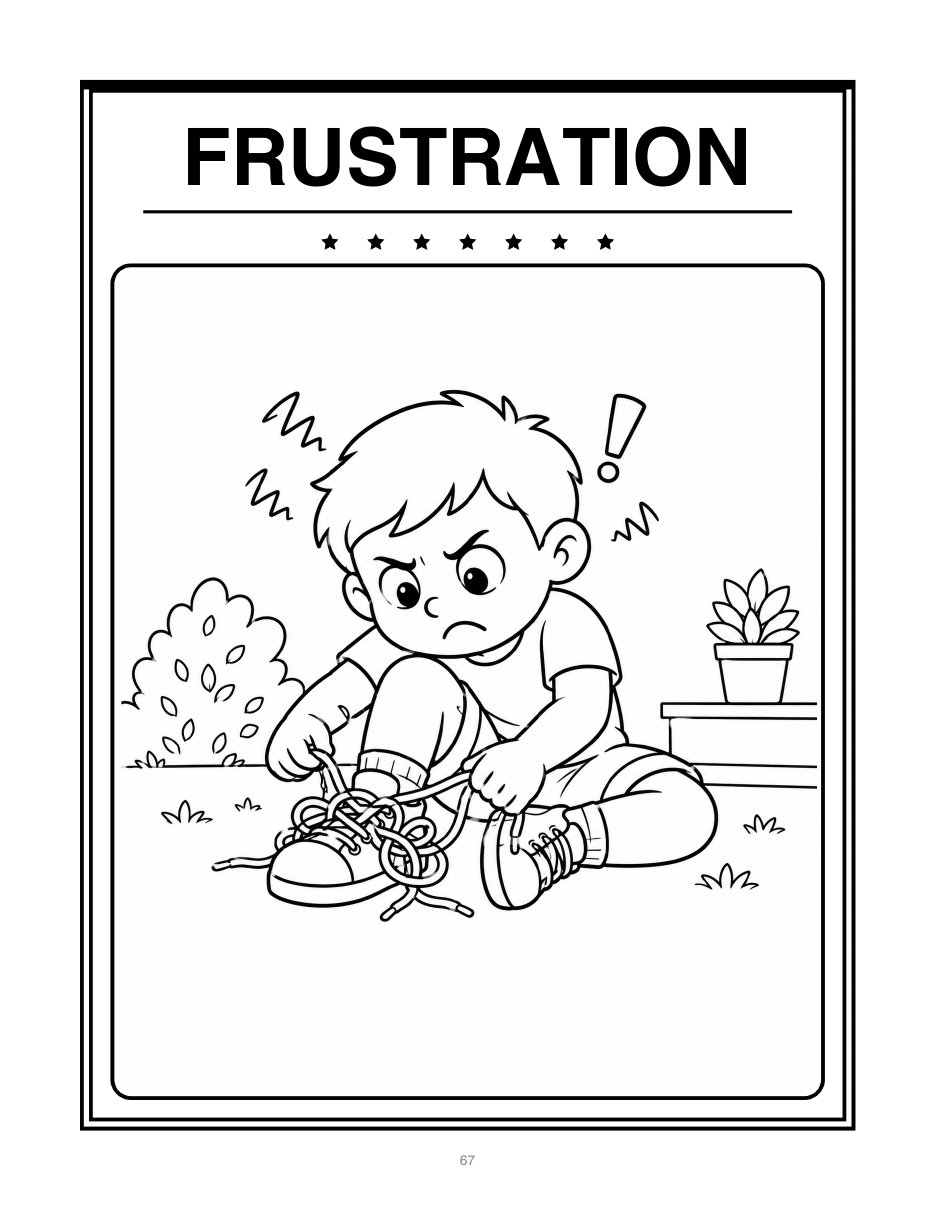 Ausmalbild Frustration
