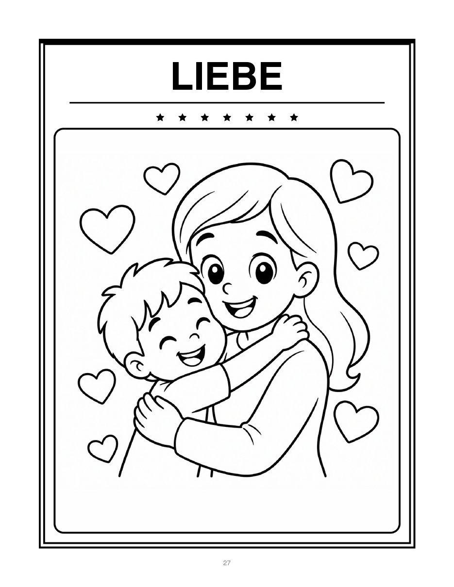Ausmalbild Liebe