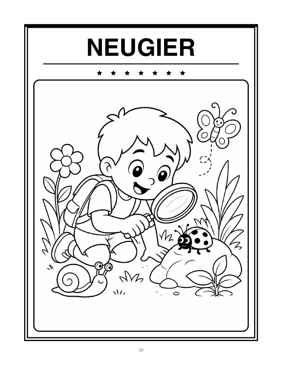 Ausmalbild Neugier