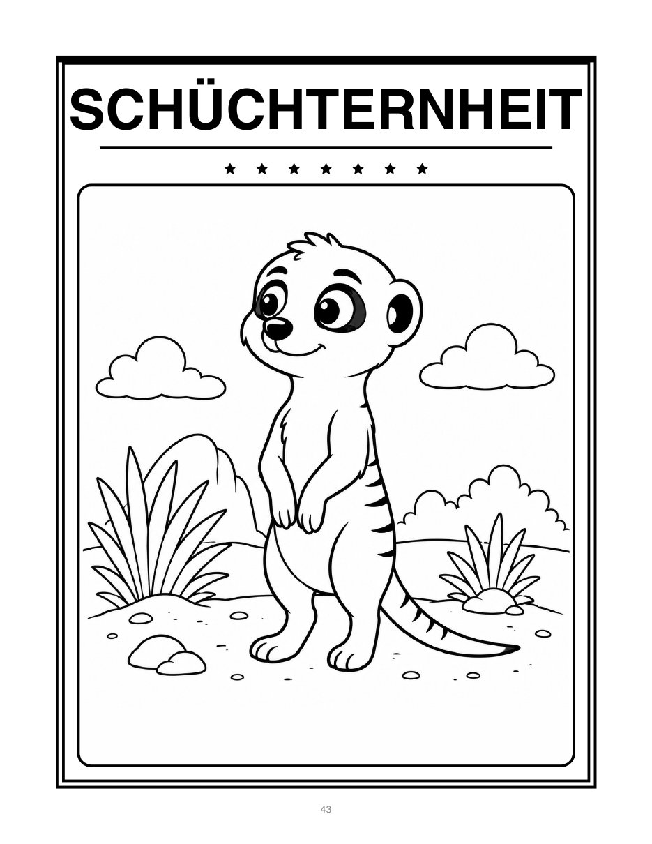 Ausmalbild Schüchternheit