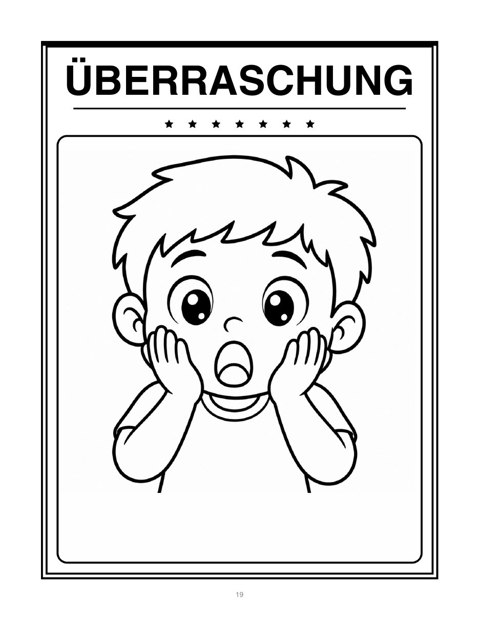 Ausmalbild Überraschung